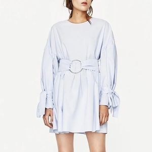 ZARA TRF Light Blue Short Dress